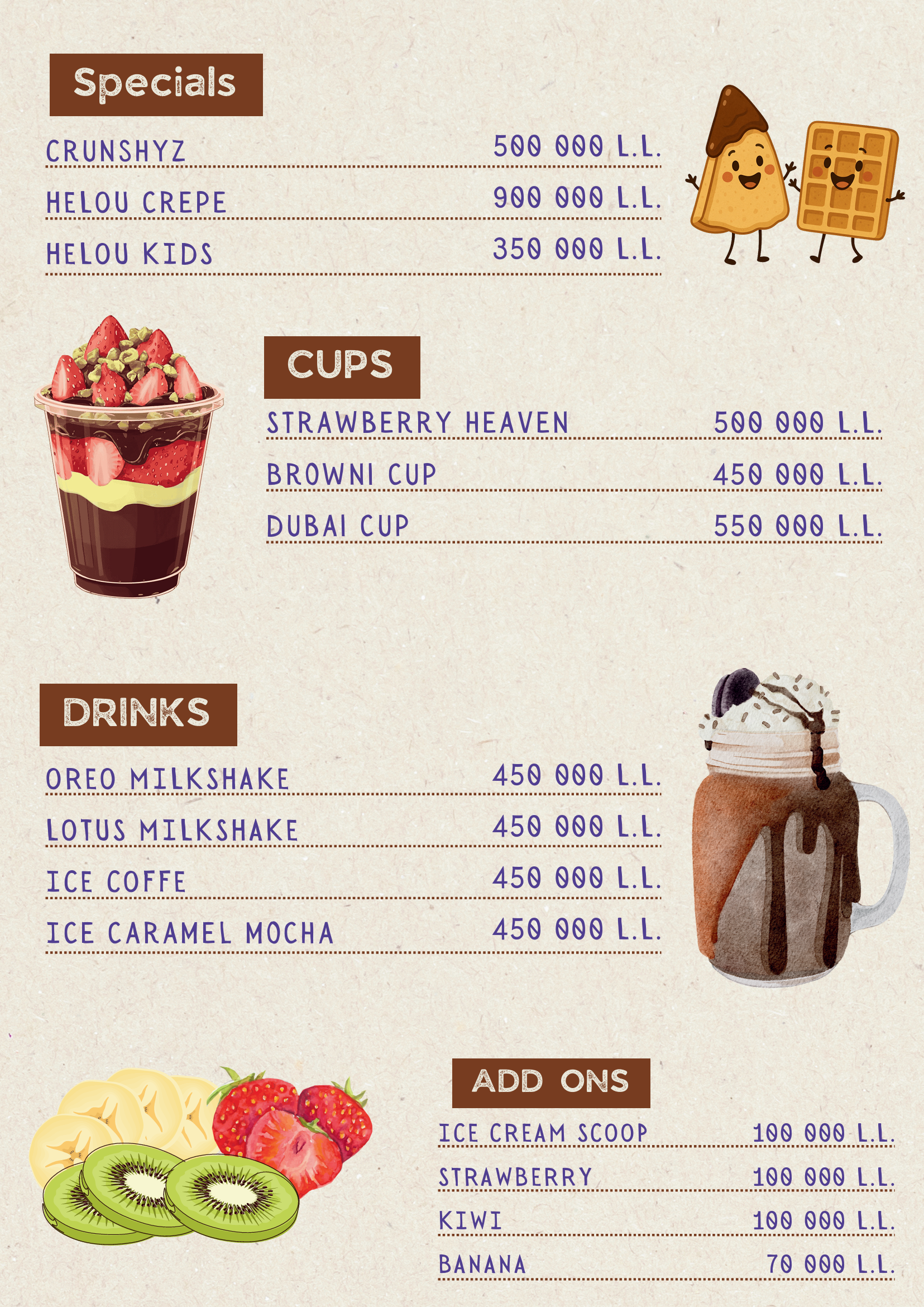 Menu Page 2